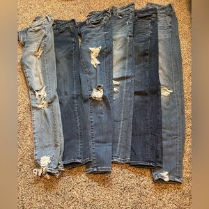 LOT 6 pairs size 0 short American Eagle jeans.
